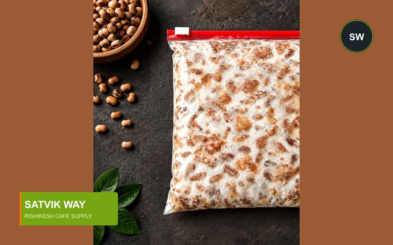 Fresh Satvik Way tempeh bag — Satvik Way tempeh, Rishikesh cafe supply